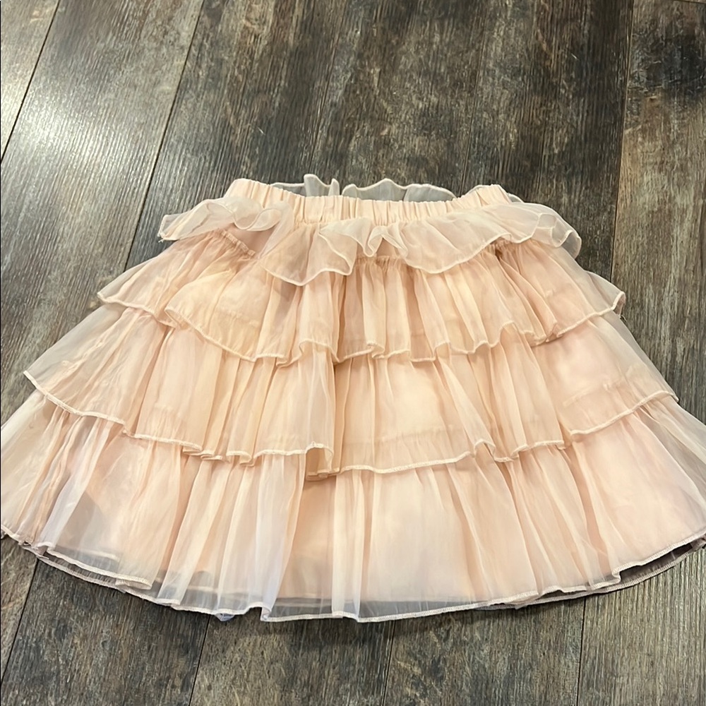 Elegant Peach Ruffled Skirt - Picture 7 of 8